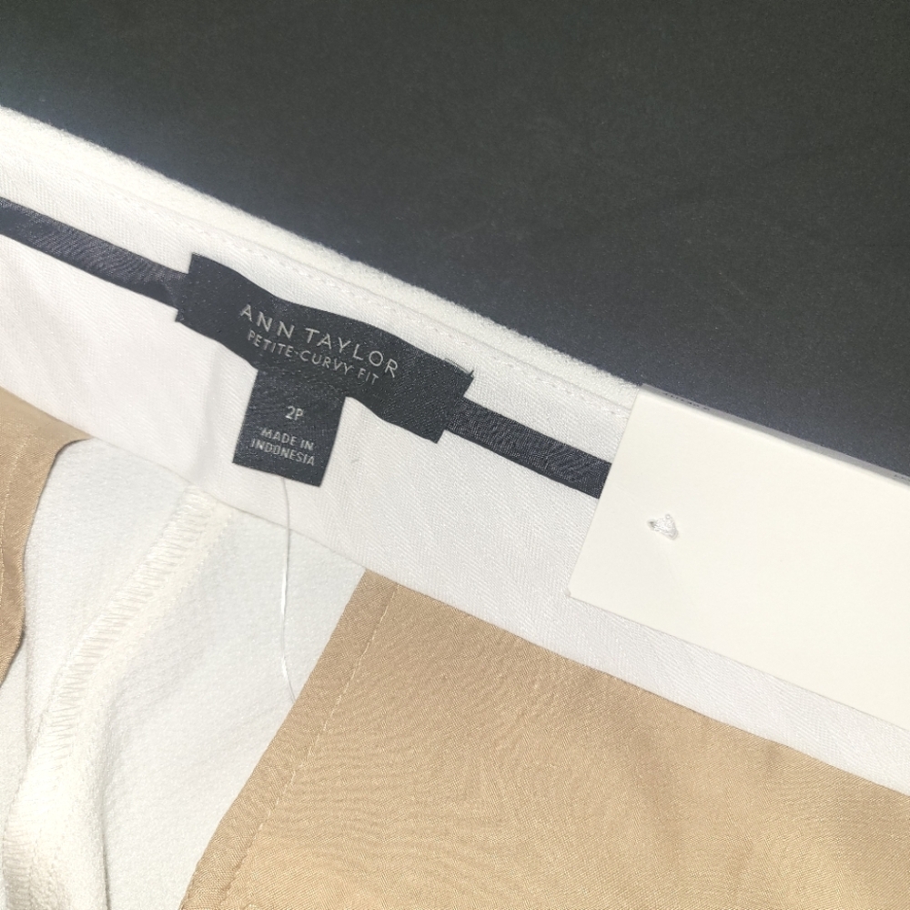 New Ann Taylor White High Rise Curvy Ankle Pants 2P - Picture 6 of 13